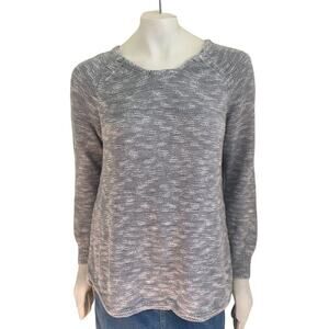 ANTHROPOLOGIE Sparrow Linen Blend Buttoned Back Tunic Sweater SZ 10